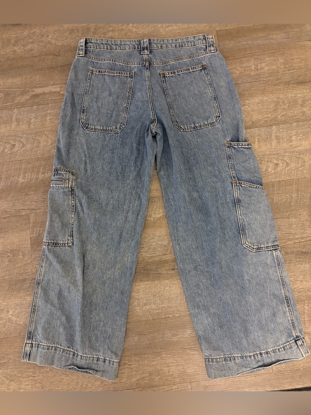 wild fable Light Blue Wide-Leg Cargo Jeans - Picture 5 of 6